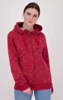 Толстовка DEPROC Active с капюшоном "ANKERGLUTWELLE", также доступна в больших размерах, красный