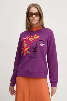 Толстовка Desigual LADY из хлопка, фиолетовый