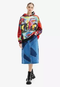 Толстовка Desigual MARA ESCOT OVERSIZE, красный