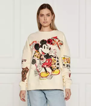 Толстовка Desigual Mickey x Disney Oversize fit, бежевый