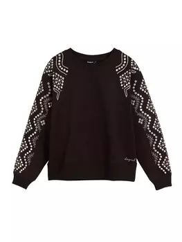 Толстовка Desigual, темно-коричневый