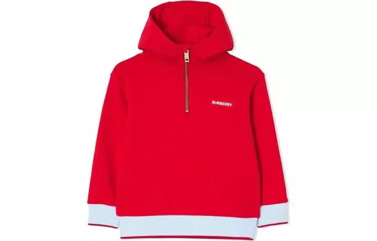 Толстовка детская Burberry, красный / белый