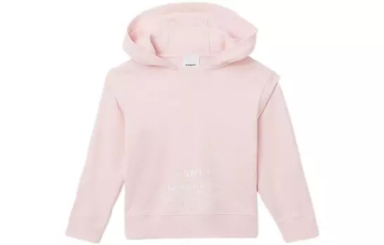 Толстовка детская Burberry с капюшоном, розовый