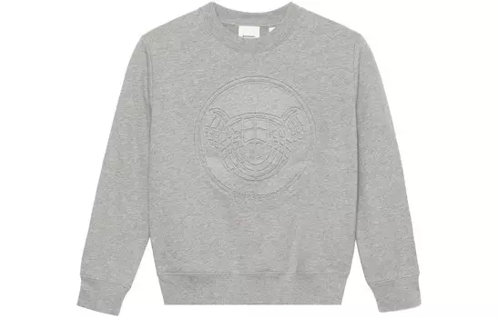 Толстовка детская Burberry с вышивкой, серый