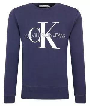 Толстовка детская Calvin Klein Jeans с круглым вырезом, синий