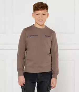 Толстовка детская Calvin Klein Jeans с круглым вырезом, коричневый
