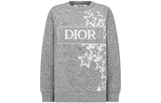 Толстовка детская Dior с круглым вырезом, серый
