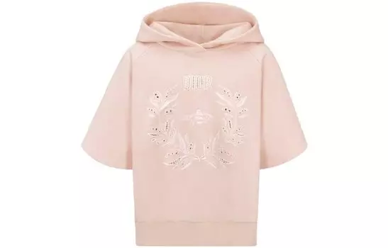 Толстовка детская Dior с принтом, розовый