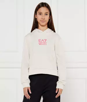 Толстовка детская Ea7 с розовой надписью, бежевый