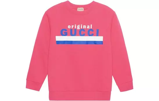 Толстовка детская Gucci с логотипом, розовый