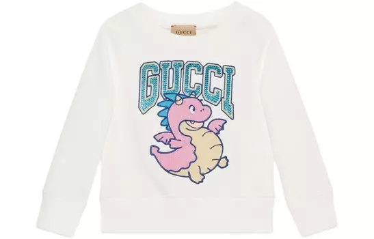 Толстовка детская Gucci с принтом, белый