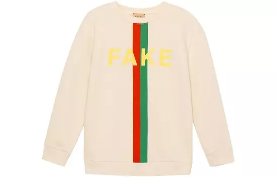 Толстовка детская Gucci с принтом, кремовый
