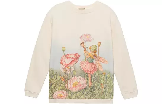 Толстовка детская Gucci с рисунком, белый