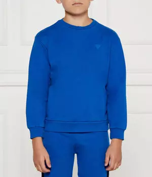 Толстовка детская Guess хлопковая с круглым вырезом, синий