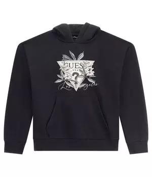 Толстовка детская Guess с цветочным узором, черный