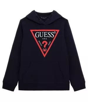 Толстовка детская Guess с капюшоном, синий/черный