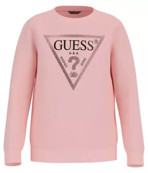 Толстовка детская Guess с круглым вырезом, розовый