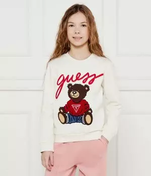 Толстовка детская Guess с медведем, экрю