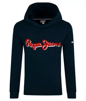 Толстовка детская Pepe Jeans London с надписью, синий