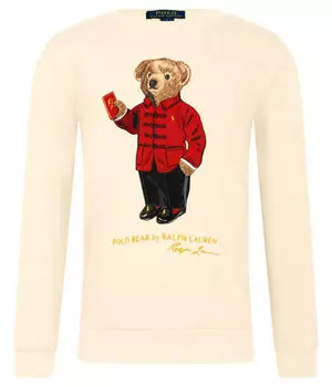 Толстовка детская Polo Ralph Lauren с медведем, бежевый