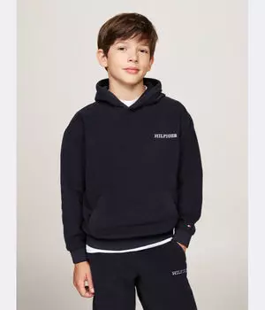 Толстовка детская Tommy Hilfiger с капюшоном, синий / белый