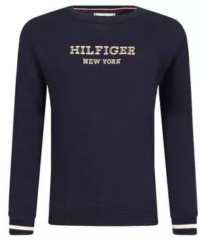 Толстовка детская Tommy Hilfiger с надписью, синий