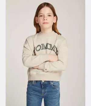 Толстовка детская Tommy Hilfiger с принтом, бежевый