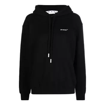 Толстовка diag regular hoodie 'black white' Off-White, черный