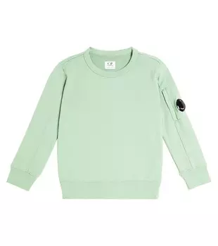 Толстовка Diagonal Fleece Lens из смесового хлопка C.P. Company, зеленый