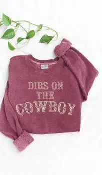 Толстовка Dibs On The Cowboy - унисекс в цвете Heather Red OAT COLLECTIVE