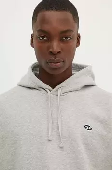 Толстовка Diesel из хлопка S-ROB-HOOD-DOVAL-PJ, серый