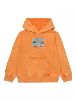 Толстовка Diesel Kids Spridhood Over, оранжевый
