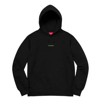 Толстовка digital logo hooded sweatshirt 'black' Supreme, черный
