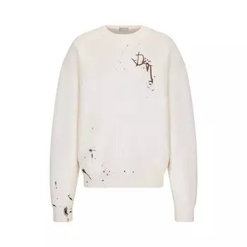 Толстовка Dior x Cactus Jack Oversized Sweatshirt 'White', белый