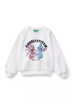Толстовка DISNEY LILO & STITCH United Colors of Benetton, цвет white