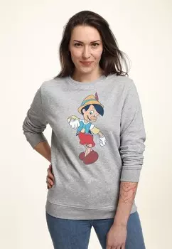 Толстовка DISNEY PINOCCHIO VINTAGE PINOCCHIO Disney, цвет Mottled Light Grey