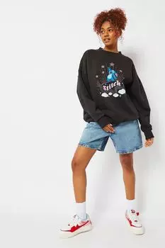 Толстовка Disney Stitch Vegas Skinnydip, черный