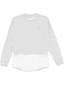 Толстовка DKNY со вставкой из поплина, серый