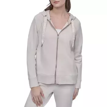 Толстовка DKNY Two Tone Logo full zip, бежевый