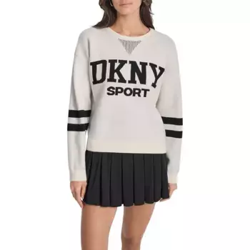 Толстовка DKNY Varsity Logo Stripe Detail, белый