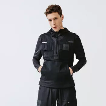 Толстовка для бега длинная женская - Теплый+ коричневый KALENJI, темно коричневый