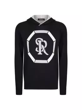 Толстовка для бега с капюшоном Stefano Ricci, черный