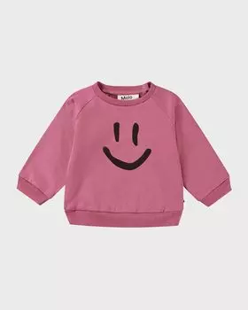 Толстовка для девочек Disc Happy Face Molo, цвет Dark Rose