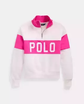 Толстовка для девочек с полумолнией и логотипом Polo Ralph Lauren, розовый