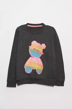 Толстовка для девочек с принтом Teddy Bear и розами JackandRoy