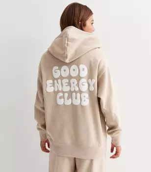 Толстовка для девочек Stone Good Energy Club New Look, светло-серый