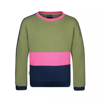 Толстовка для девочек VERDAL Dark Olive/Light Magenta/Темно-синий TROLLKIDS, цвет rosa