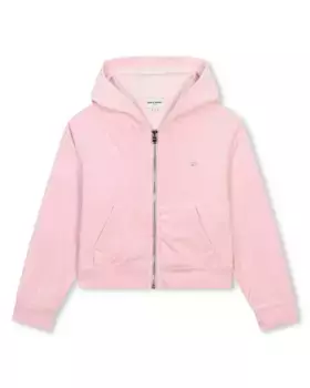 Толстовка для девочки на молнии с капюшоном Sonia Rykiel, розовый