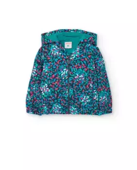 Толстовка для девочки на молнии со съемным капюшоном Boboli, мультиколор