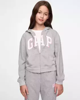 Толстовка для девочки на молнии спереди Gap, серый